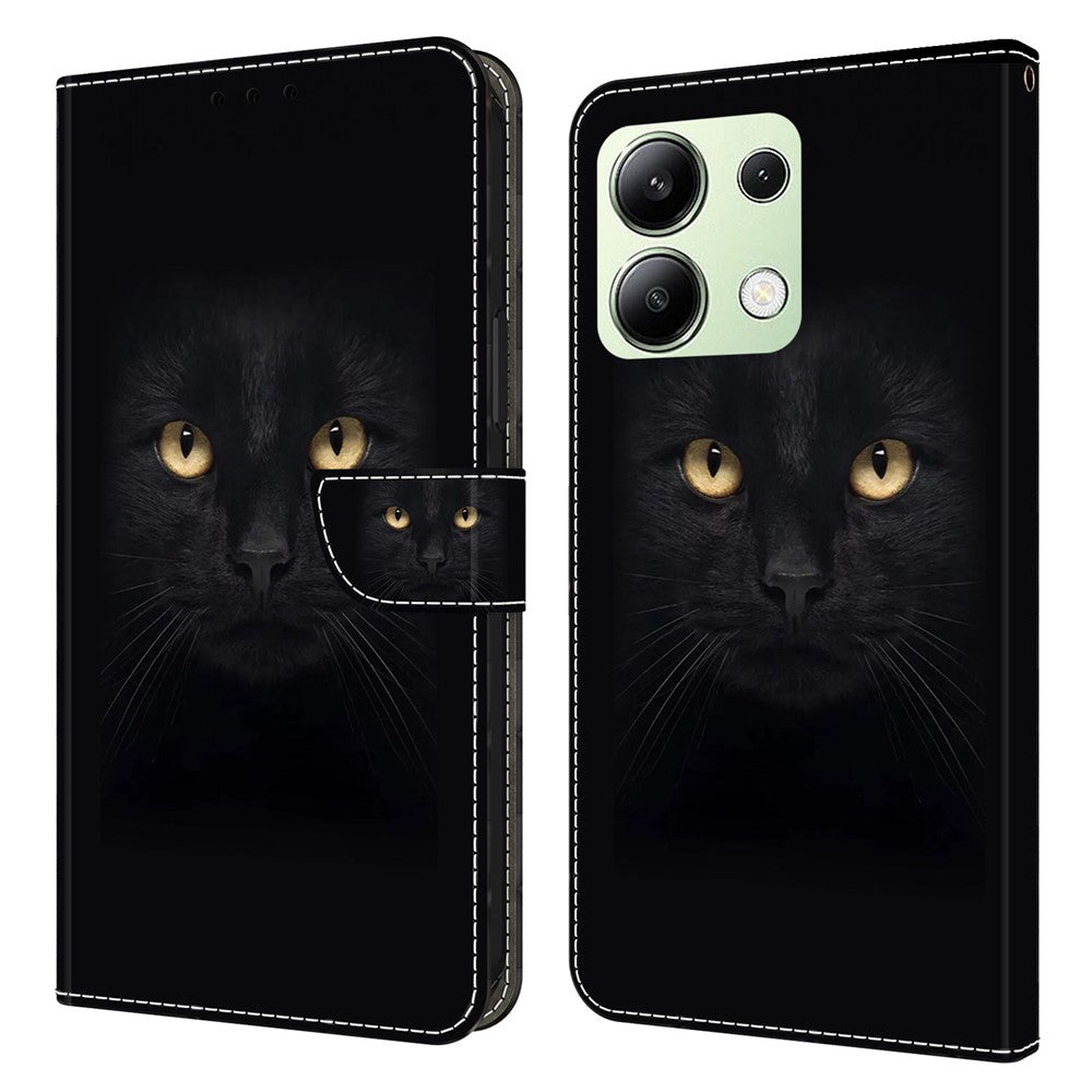 For Xiaomi Redmi Note 13 4G Leather Case 3D Pattern Printed Stand Wallet Phone Cover