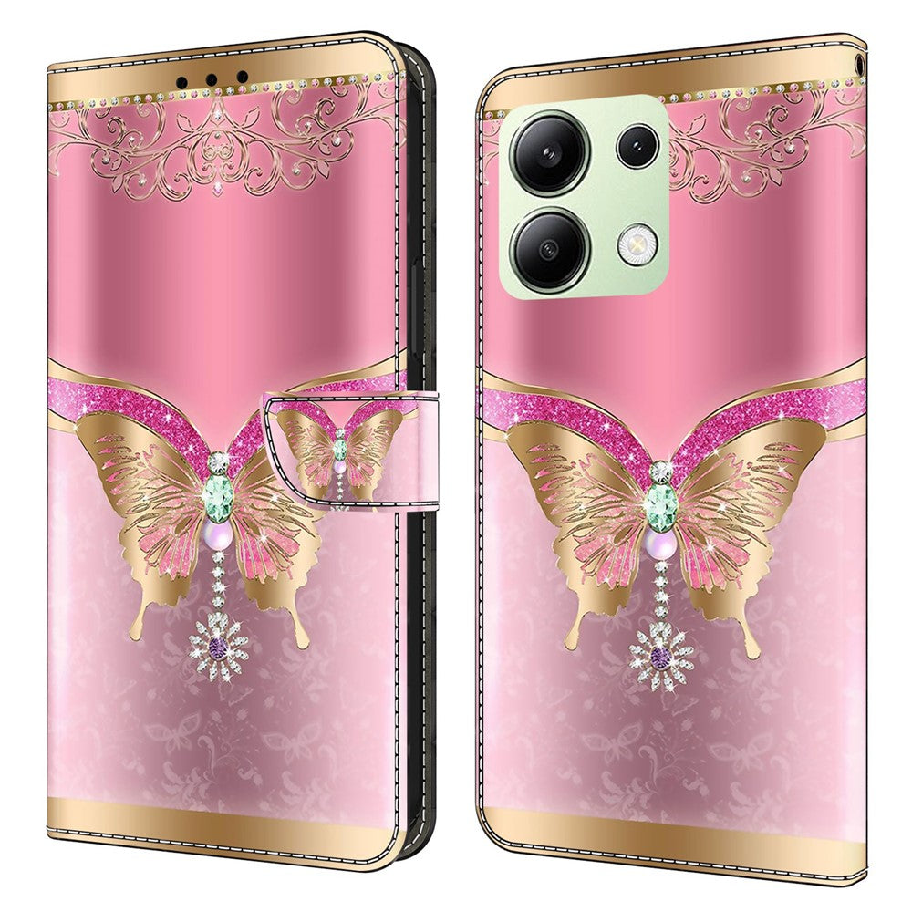 Xiaomi Redmi Note 13 4G Plånboksfodral Fallskyddande 3D-mönstertryck Läderflikfodral