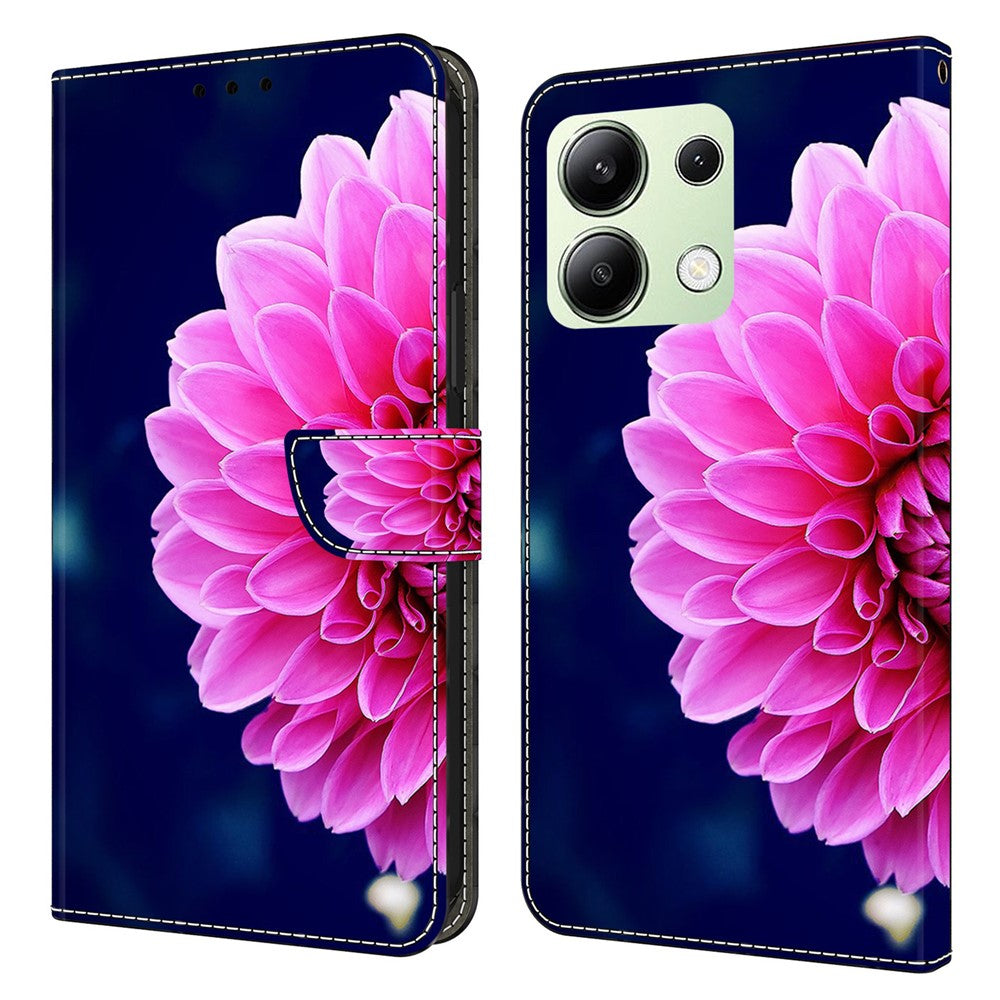 Xiaomi Redmi Note 13 4G Plånboksfodral Fallskyddande 3D-mönstertryck Läderflikfodral
