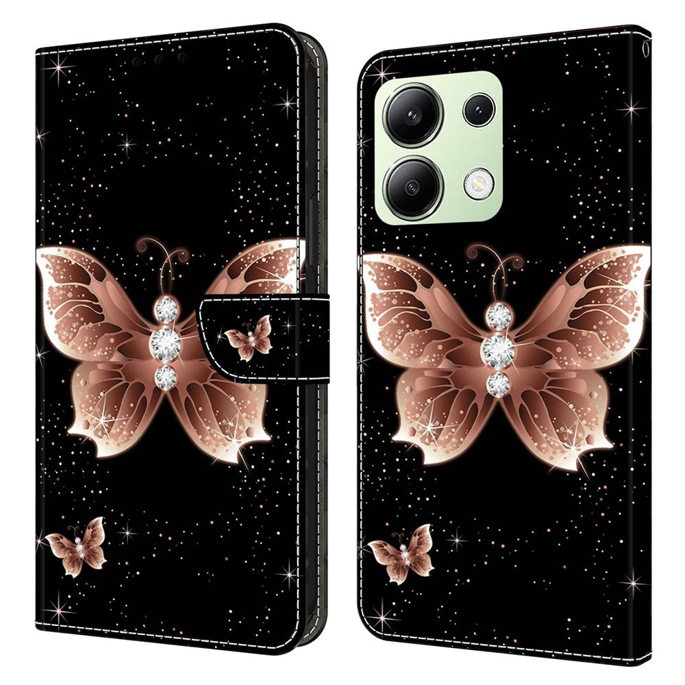 Xiaomi Redmi Note 13 4G Plånboksfodral Fallskyddande 3D-mönstertryck Läderflikfodral