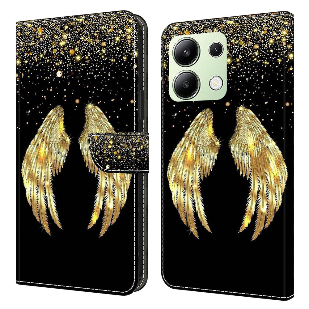 Xiaomi Redmi Note 13 4G Plånboksfodral Fallskyddande 3D-mönstertryck Läderflikfodral