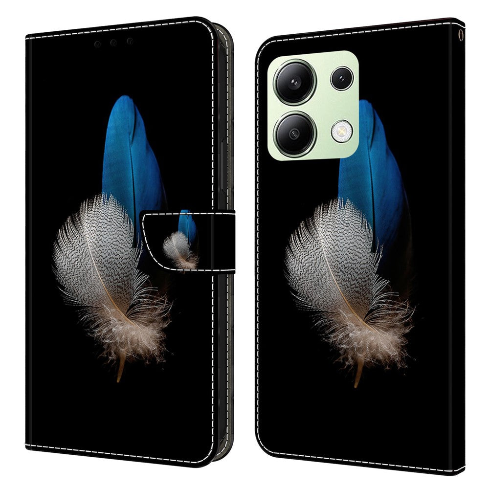 Xiaomi Redmi Note 13 4G Plånboksfodral Fallskyddande 3D-mönstertryck Läderflikfodral