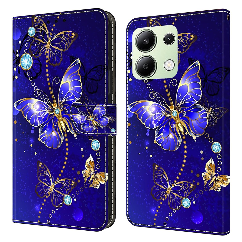 Xiaomi Redmi Note 13 4G Plånboksfodral Fallskyddande 3D-mönstertryck Läderflikfodral