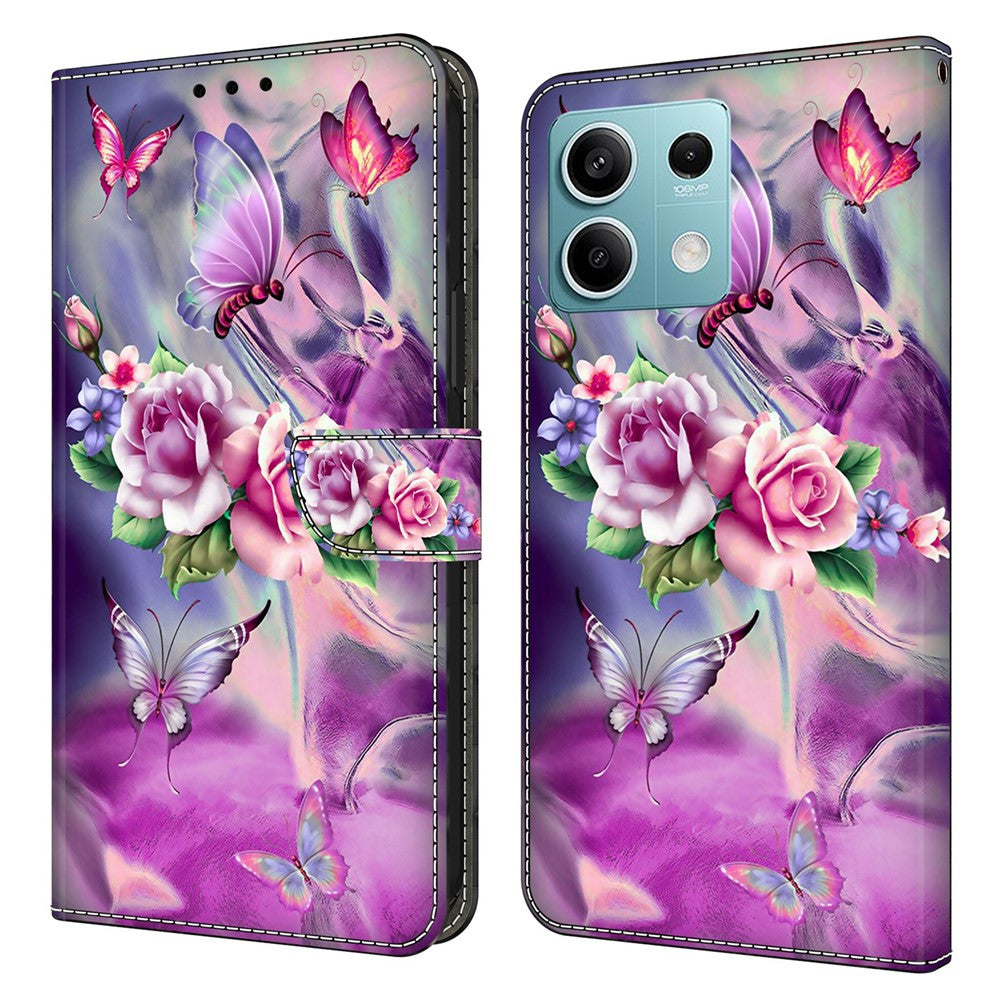 Xiaomi Redmi Note 13 5G Anti-Drop-skal 3D-mönsterutskrift Plånboksfodral