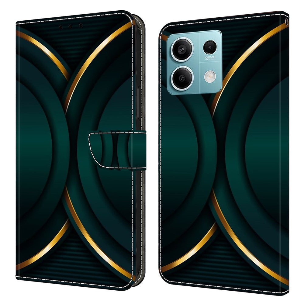 Xiaomi Redmi Note 13 5G Anti-Drop-skal 3D-mönsterutskrift Plånboksfodral