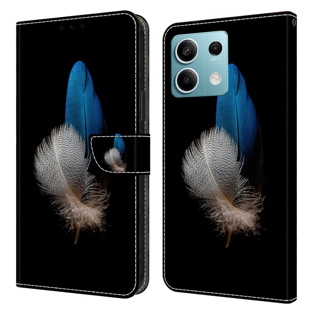 Xiaomi Redmi Note 13 5G Anti-Drop-skal 3D-mönsterutskrift Plånboksfodral