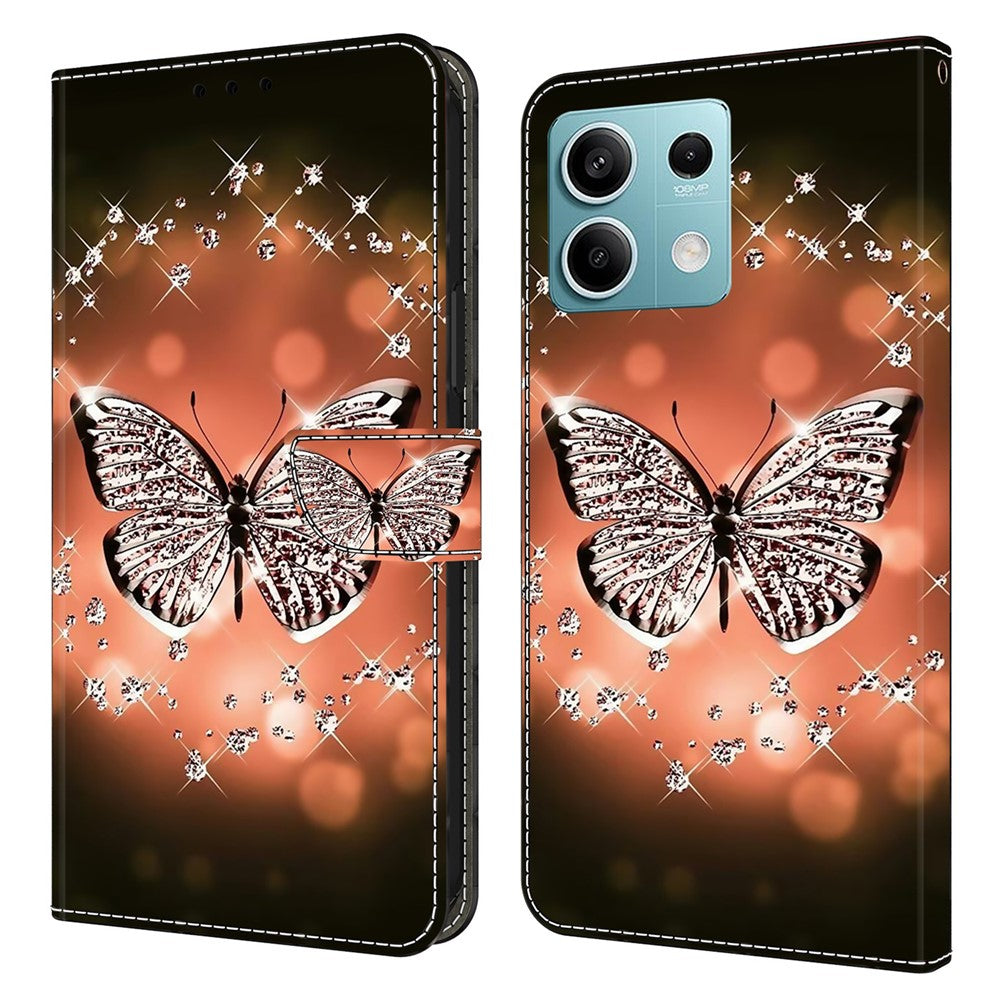 Xiaomi Redmi Note 13 5G Anti-Drop-skal 3D-mönsterutskrift Plånboksfodral