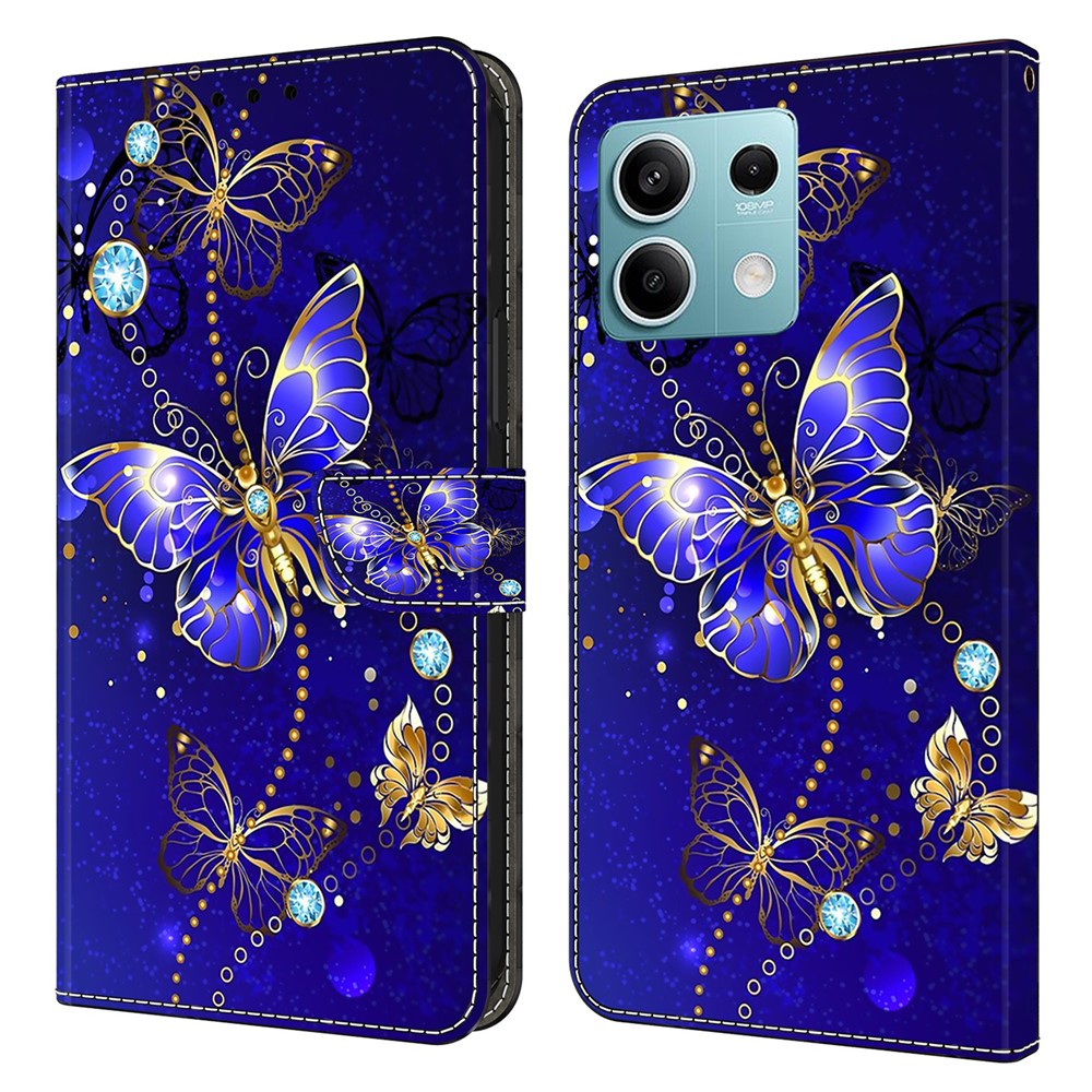Xiaomi Redmi Note 13 5G Anti-Drop-skal 3D-mönsterutskrift Plånboksfodral