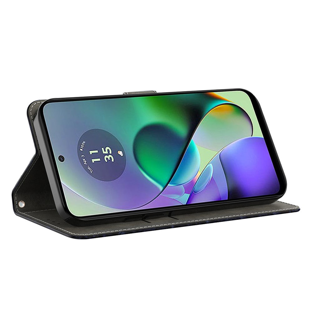 For Motorola Moto E14 4G / G04 4G / G04s 4G / G24 4G Leather Case 3D Pattern Printing Wallet Stand Cover