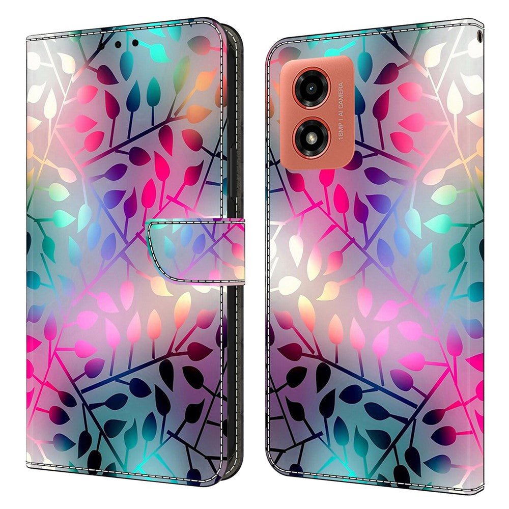 For Motorola Moto E14 4G / G04 4G / G04s 4G / G24 4G Leather Case 3D Pattern Printing Wallet Stand Cover