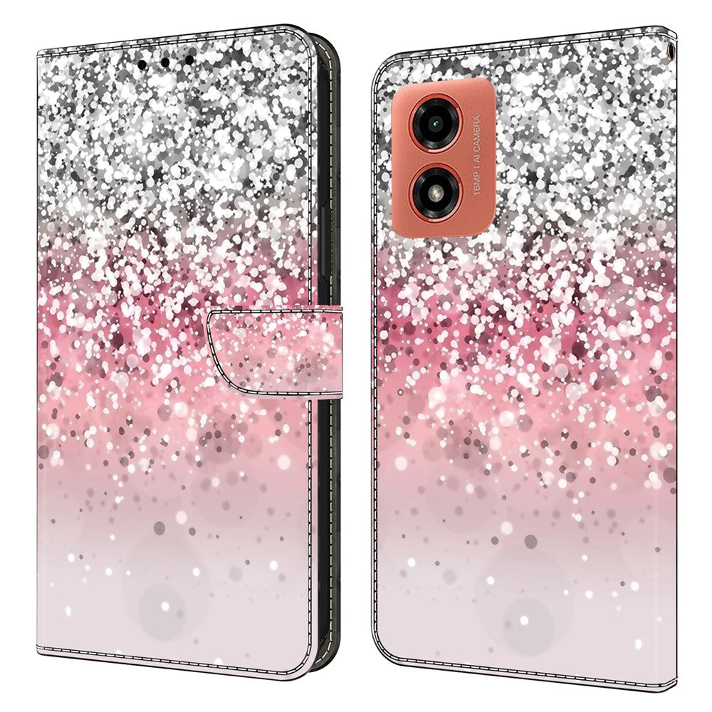 For Motorola Moto E14 4G / G04 4G / G04s 4G / G24 4G Leather Case 3D Pattern Printing Wallet Stand Cover