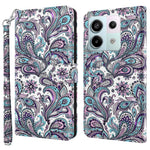 For Xiaomi Redmi Note 13 5G Leather Case 3D Pattern Printing Phone Cover with Hand Strap