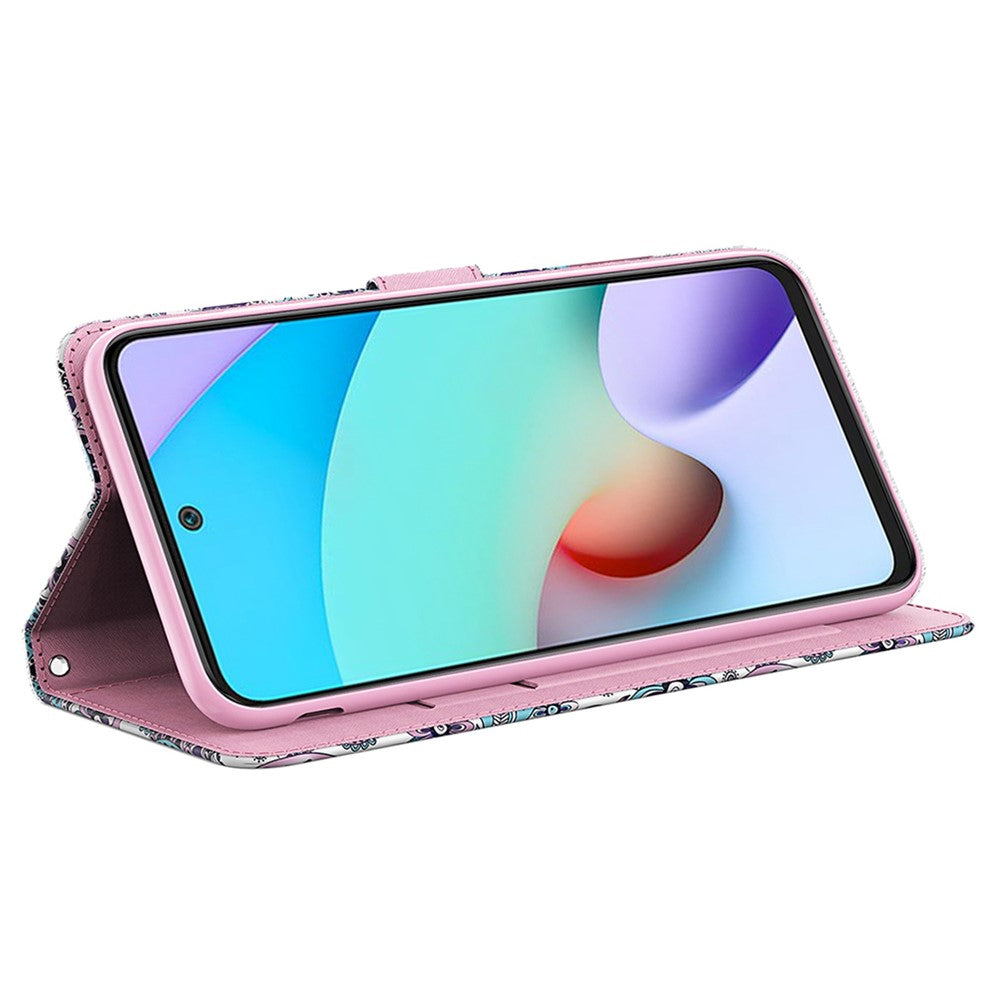For Xiaomi Redmi Note 13 5G Leather Case 3D Pattern Printing Phone Cover with Hand Strap