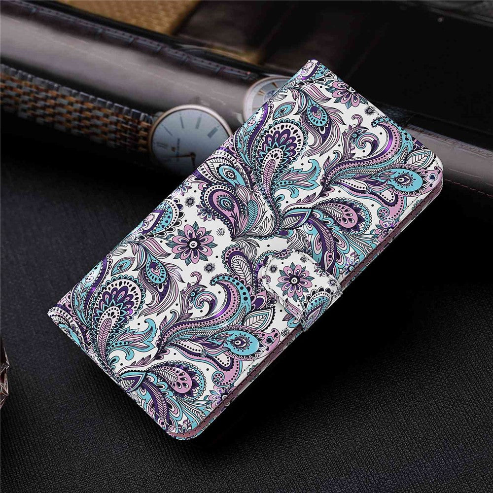 For Xiaomi Redmi Note 13 5G Leather Case 3D Pattern Printing Phone Cover with Hand Strap