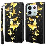 For Xiaomi Redmi Note 13 5G Leather Case 3D Pattern Printing Phone Cover with Hand Strap