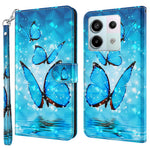 For Xiaomi Redmi Note 13 5G Leather Case 3D Pattern Printing Phone Cover with Hand Strap