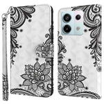 For Xiaomi Redmi Note 13 5G Leather Case 3D Pattern Printing Phone Cover with Hand Strap