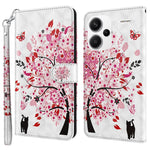 For Xiaomi Redmi Note 13 Pro+ 5G Case 3D Pattern Printing Leather Phone Cover with Hand Strap