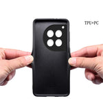 For OnePlus 12 5G Back Case Crocodile Texture Leather Shock-Absorbent Phone Cover