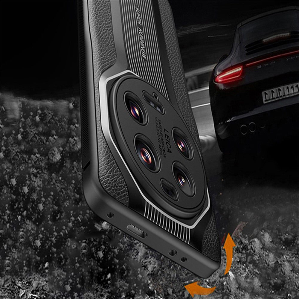 Q.COO Super Running Series 2 för Xiaomi 13 Ultra-skal PU+TPU+akryl stötsäkert mobilskal