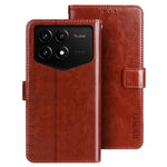 IDEWEI For Xiaomi Redmi K70 Pro Champion Edition Case Crazy Horse Texture Magnetic Phone Cover