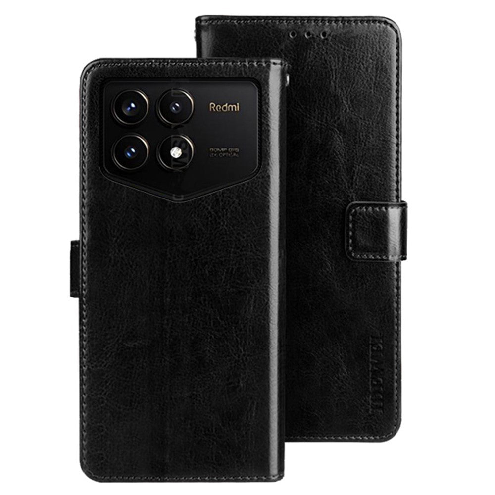 IDEWEI For Xiaomi Redmi K70 Pro Champion Edition Case Crazy Horse Texture Magnetic Phone Cover