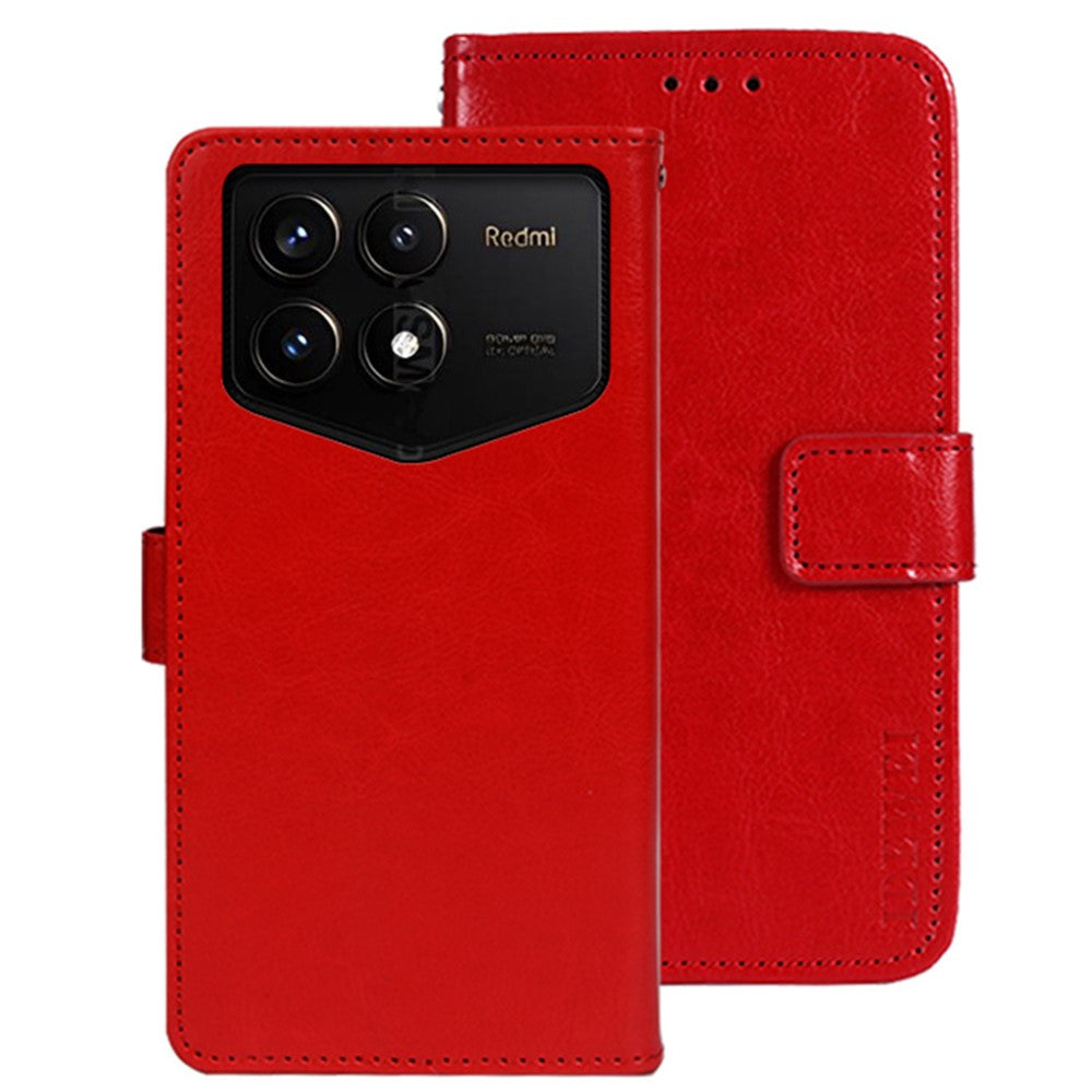 IDEWEI For Xiaomi Redmi K70 Pro Champion Edition Case Crazy Horse Texture Magnetic Phone Cover