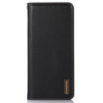 KHAZNEH For Xiaomi 14 Ultra Case RFID Blocking Wallet Genuine Cow Leather Phone Cover