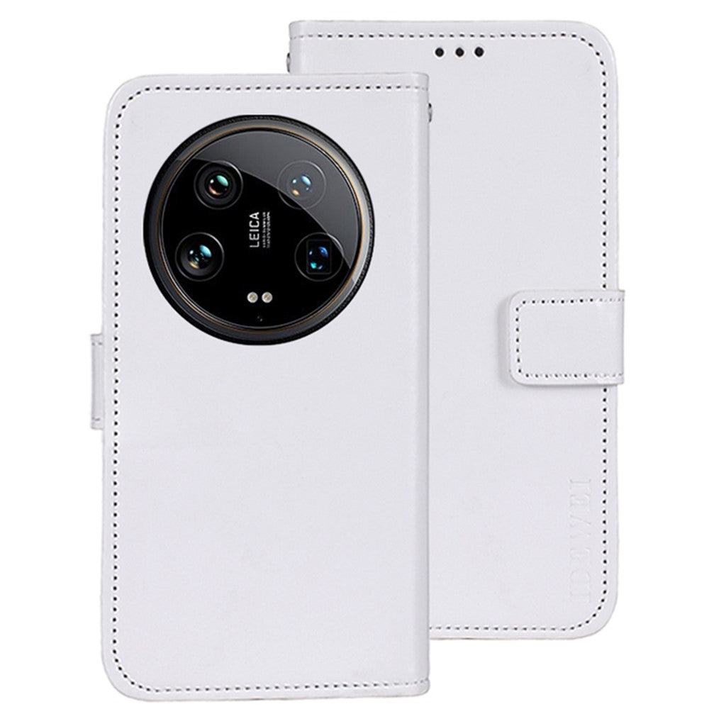 IDEWEI For Xiaomi 14 Ultra Case Flip Leather Phone Wallet Cover Crazy Horse Texture