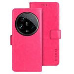IDEWEI For Xiaomi 14 Ultra Case Flip Leather Phone Wallet Cover Crazy Horse Texture