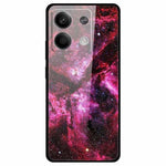Xiaomi Redmi Note 13 5G-skal PC+härdat glas+TPU-mönstertryck mobilskal