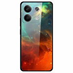 Xiaomi Redmi Note 13 5G-skal PC+härdat glas+TPU-mönstertryck mobilskal