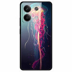Xiaomi Redmi Note 13 5G-skal PC+härdat glas+TPU-mönstertryck mobilskal