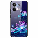 Xiaomi Redmi Note 13 5G-skal PC+härdat glas+TPU-mönstertryck mobilskal