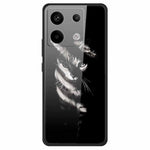 For Xiaomi Redmi Note 13 Pro 5G / Poco X6 5G Pattern Printing Case PC+Tempered Glass+TPU Phone Cover