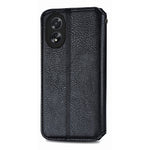 For Oppo A38 4G / A18 4G PU Leather Case Rhombus Imprint Wallet Stand Phone Cover