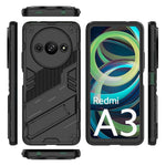 For Xiaomi Redmi A3 / Poco C61 4G Phone Cover PC+TPU Dual-Layer Protection Case Built-in Kickstand