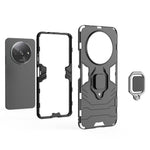 For Xiaomi Redmi A3 4G / Poco C61 4G Case Dual-Layer PC+TPU Armor Phone Cover Ring Holder Kickstand