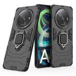 For Xiaomi Redmi A3 4G / Poco C61 4G Case Dual-Layer PC+TPU Armor Phone Cover Ring Holder Kickstand