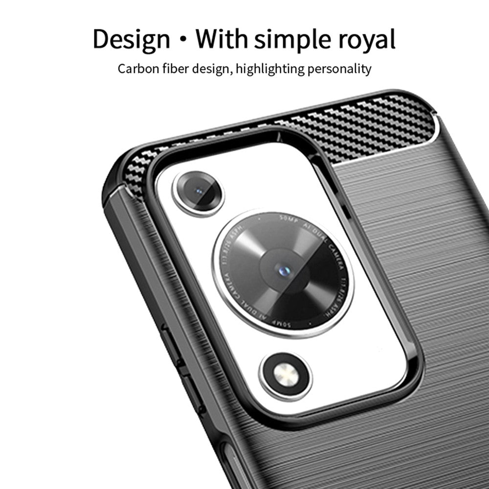 MOFI JK TPU Series-1 til Huawei Nova Y72 4G / Enjoy 70, TPU-mobilcover med kulfiberstruktur og beskyttelse