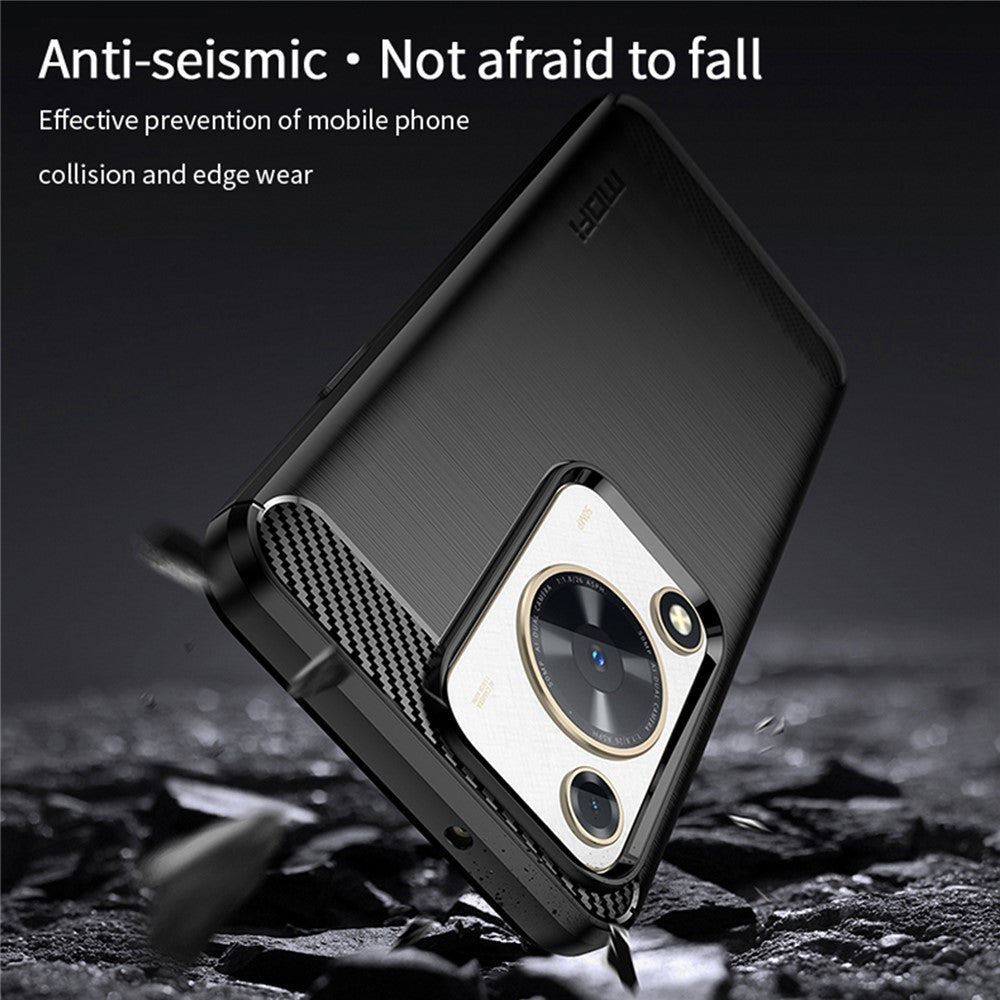 MOFI JK TPU Series-1 til Huawei Nova Y72 4G / Enjoy 70, TPU-mobilcover med kulfiberstruktur og beskyttelse