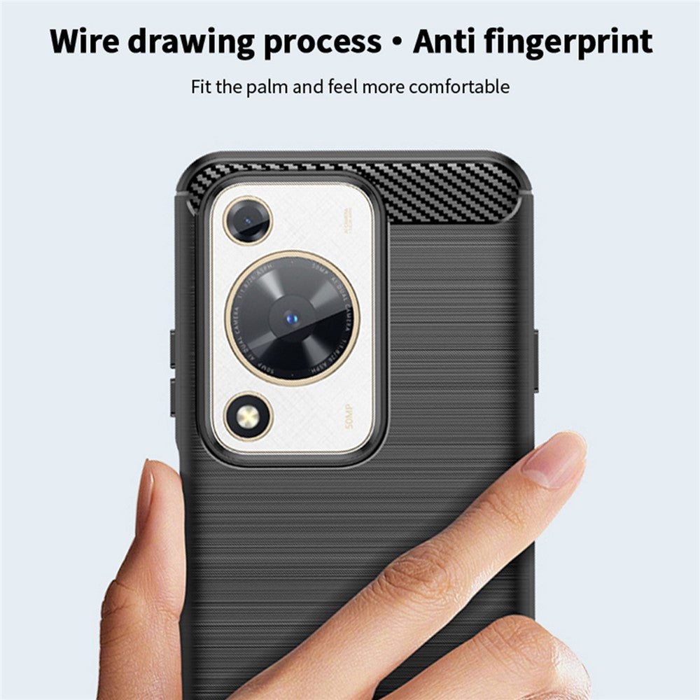 MOFI JK TPU Series-1 til Huawei Nova Y72 4G / Enjoy 70, TPU-mobilcover med kulfiberstruktur og beskyttelse