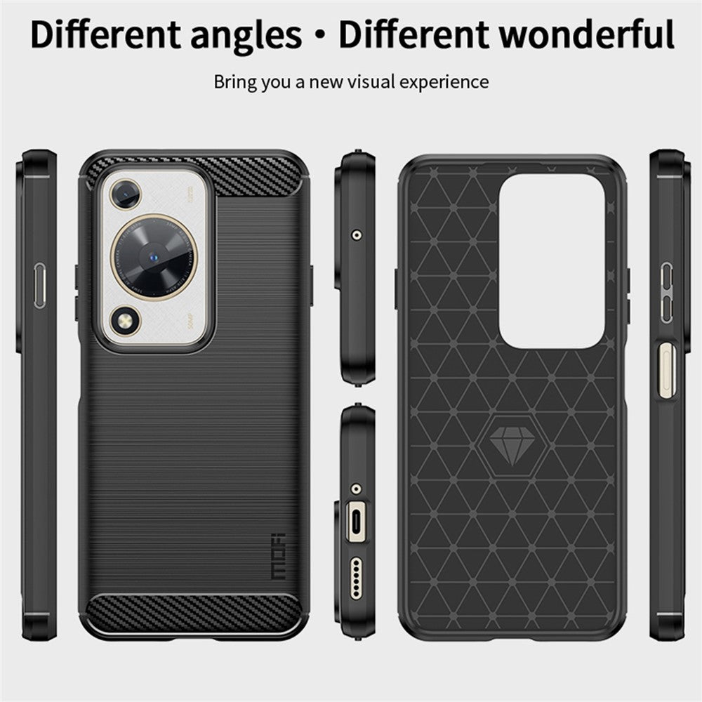 MOFI JK TPU Series-1 til Huawei Nova Y72 4G / Enjoy 70, TPU-mobilcover med kulfiberstruktur og beskyttelse