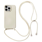 For iPhone 14 Pro Liquid Silicone Case Skin Like Feel Crossbody Phone Cover