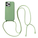 For iPhone 14 Pro Liquid Silicone Case Skin Like Feel Crossbody Phone Cover