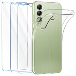 Samsung Galaxy A25 5G (Global) (161,0 x 76,5 x 8,3 mm) transparent TPU-cover med 3 hærdede glasfilm