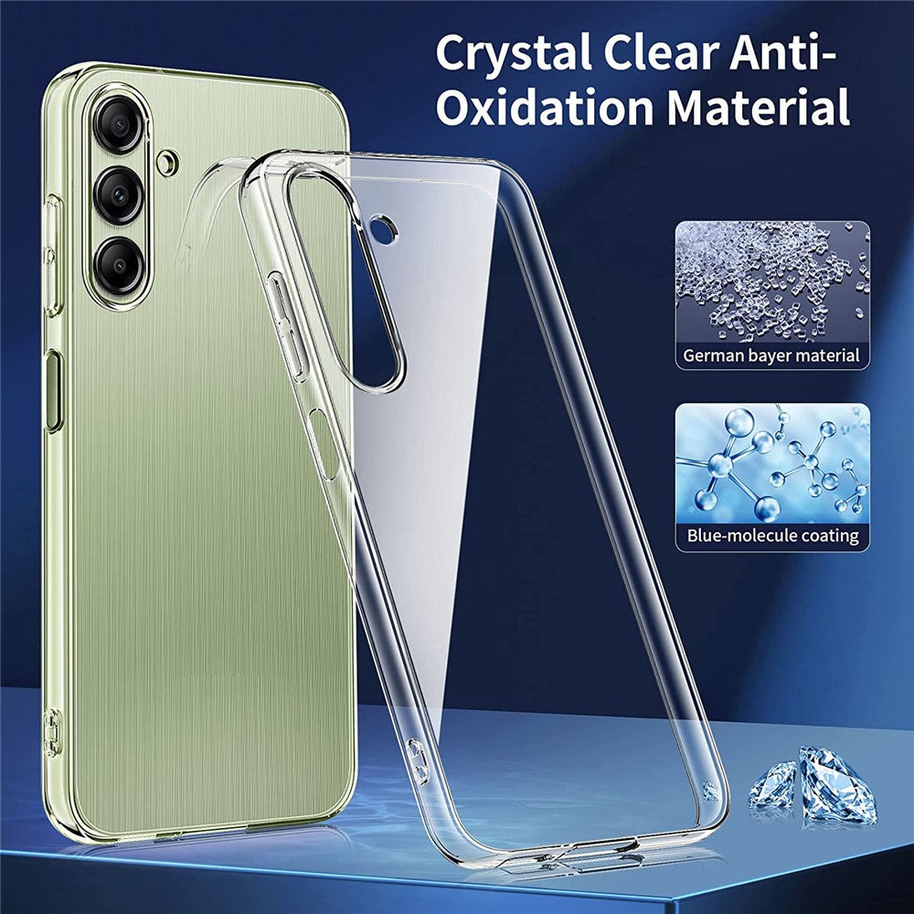Samsung Galaxy A25 5G (Global) (161,0 x 76,5 x 8,3 mm) transparent TPU-cover med 3 hærdede glasfilm