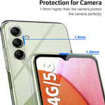Samsung Galaxy A25 5G (Global) (161,0 x 76,5 x 8,3 mm) transparent TPU-cover med 3 hærdede glasfilm