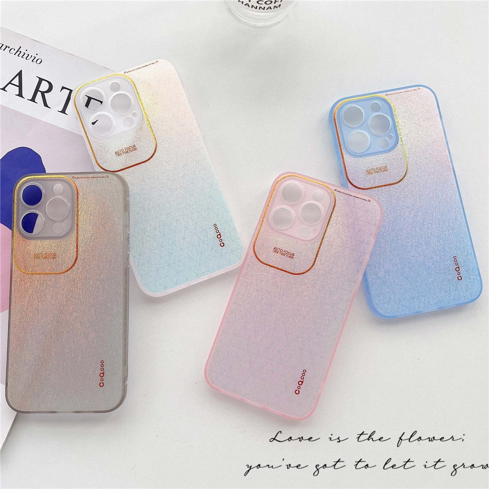 Q.COO Aurora Series for iPhone 12 Pro Phone Case Anti-drop TPU+PET Hybrid Cover