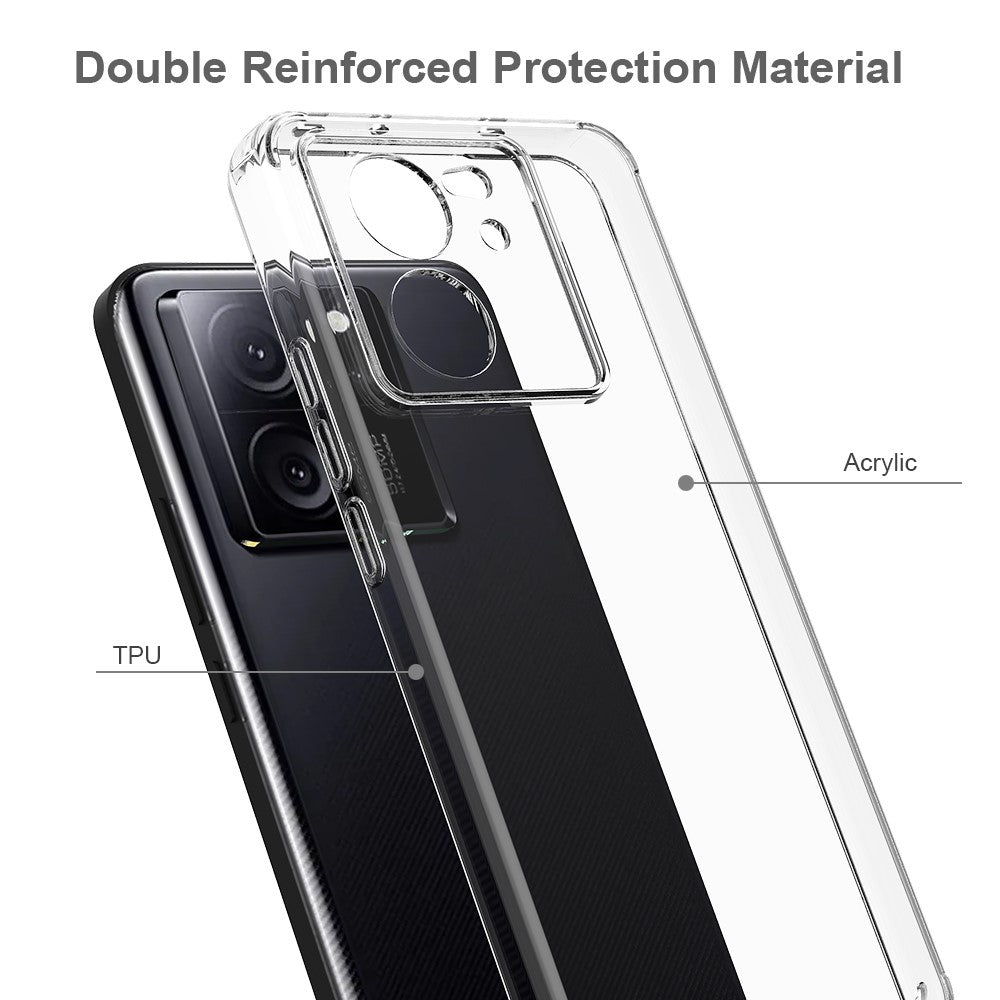 For Xiaomi 13T / 13T Pro / Redmi K60 Ultra Phone Case TPU+Acrylic Clear Back Cover